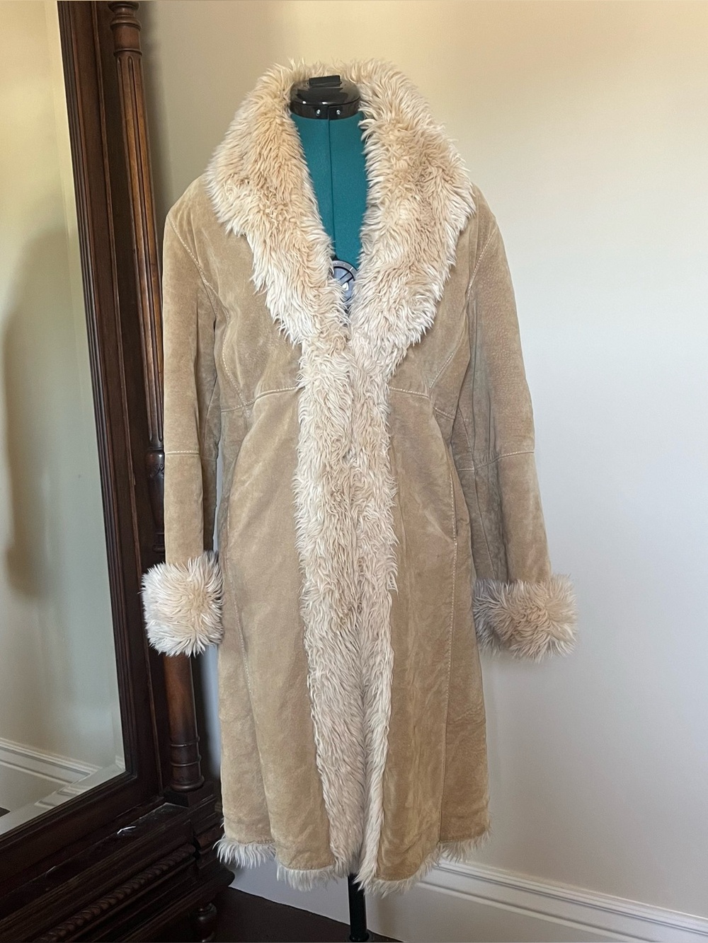 Wilson’s Leather Vintage Tan Suede Penny Lane Style Leather Coat